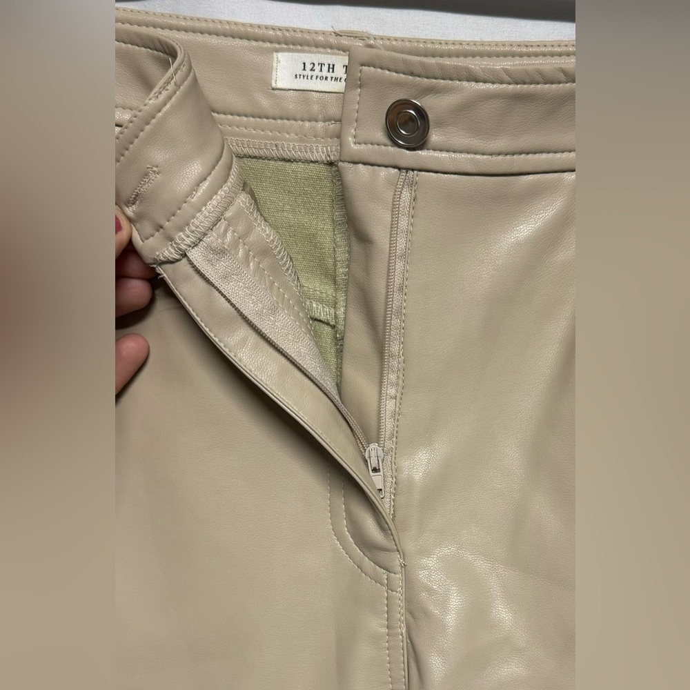 12th Tribe Vegan Leather Pants - Picture 3 of 9